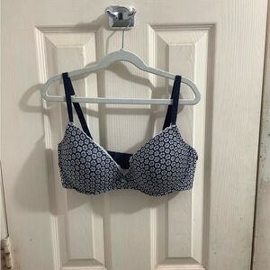 Navy Floral T-Shirt Bra Size 38C